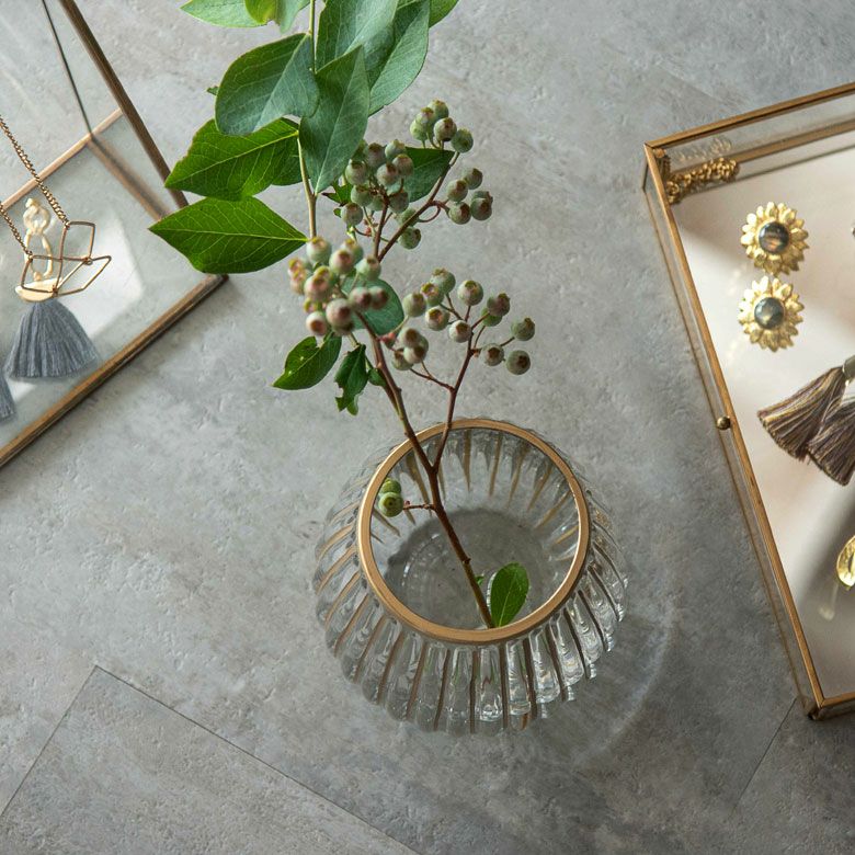 ゴールドラインのフラワーベース S | インテリア雑貨のPayung(パユン)