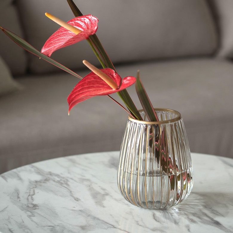 ゴールドラインのフラワーベース S | インテリア雑貨のPayung(パユン)