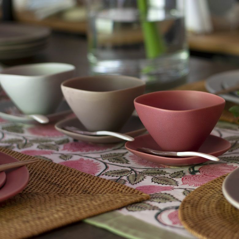 ✤Fuutan✤30日~5日発送休み インカローズ4個 特大盛り塩 4個 美濃焼 作山窯 Lotus Cup カップ SAKUZAN DAYS | インテリア雑貨の