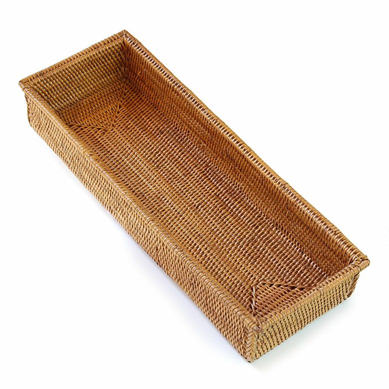 アタで編まれた長方形のトレイバスケット | インテリア雑貨のPayung