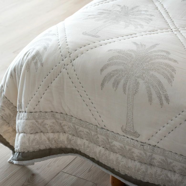 マルチカバー キルト ヤシの木 200×250㎝ | インテリア雑貨のPayung