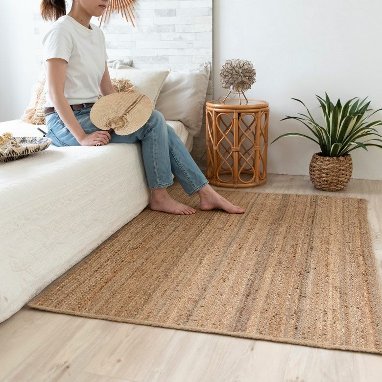 天然素材100%のジュートラグ 約100×140cm | インテリア雑貨のPayung