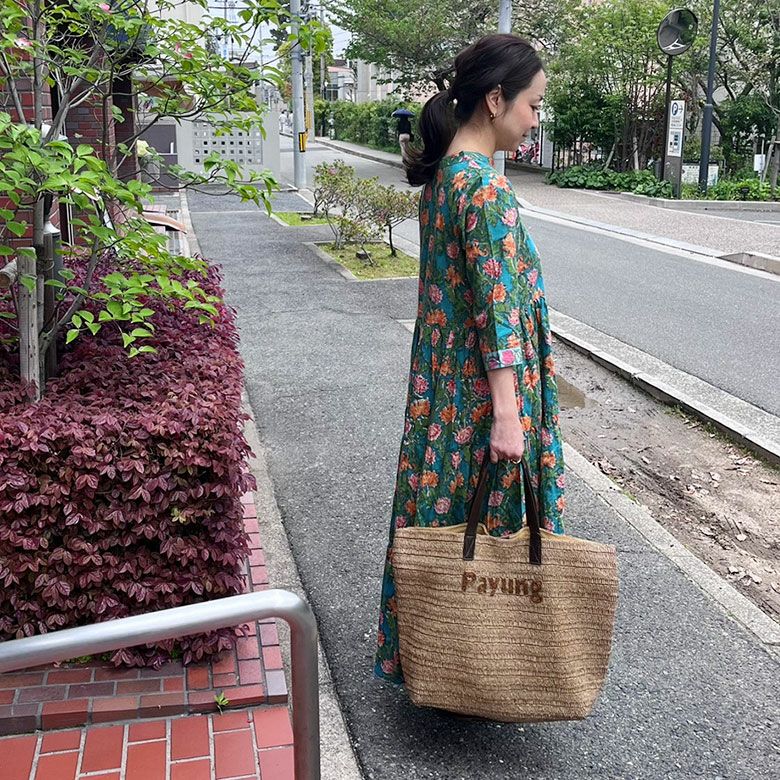 NINABAGS】ラフィアトートバッグL Payung限定ロゴ入り | インテリア
