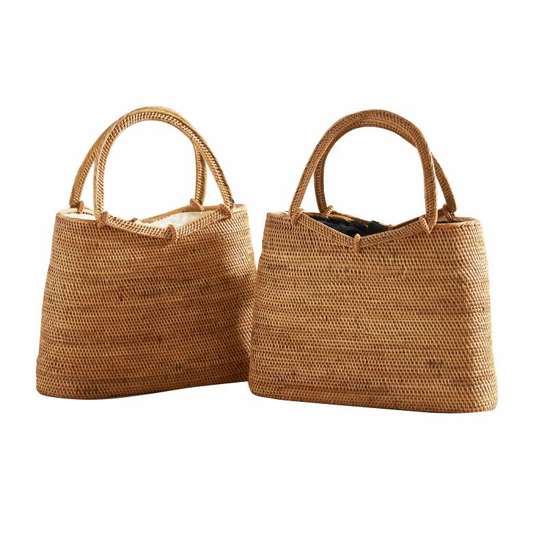バリ島の天然素材アタで編まれたナチュラルカゴバッグ | インテリア