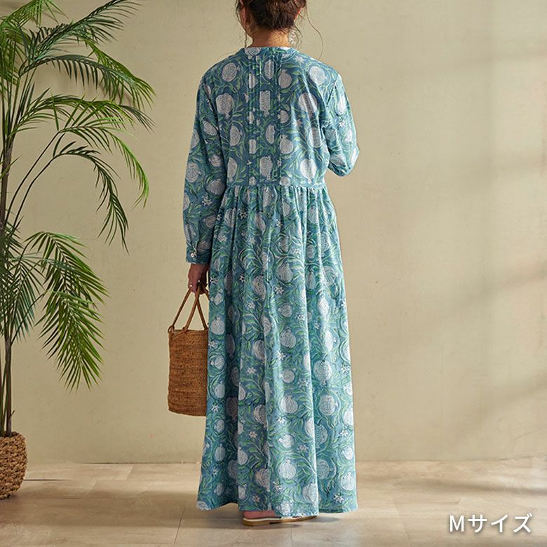 ブロックプリントワンピース サマーざくろ | インテリア雑貨のPayung