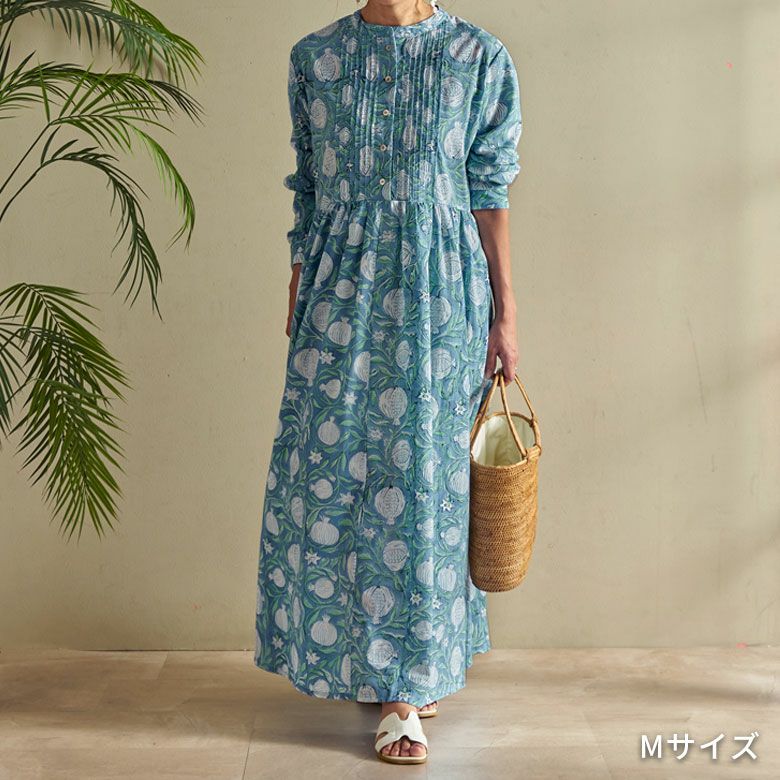 ブロックプリントワンピース サマーざくろ | インテリア雑貨のPayung