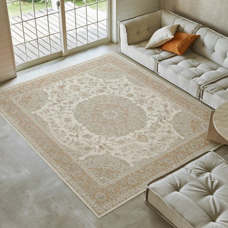 ベルギー製　ヴィンテージ風モケット織ラグ